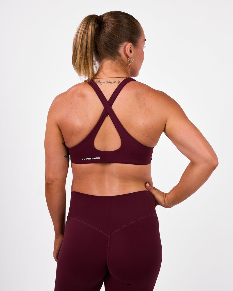 Aura Sport Bra Deep Burgundy