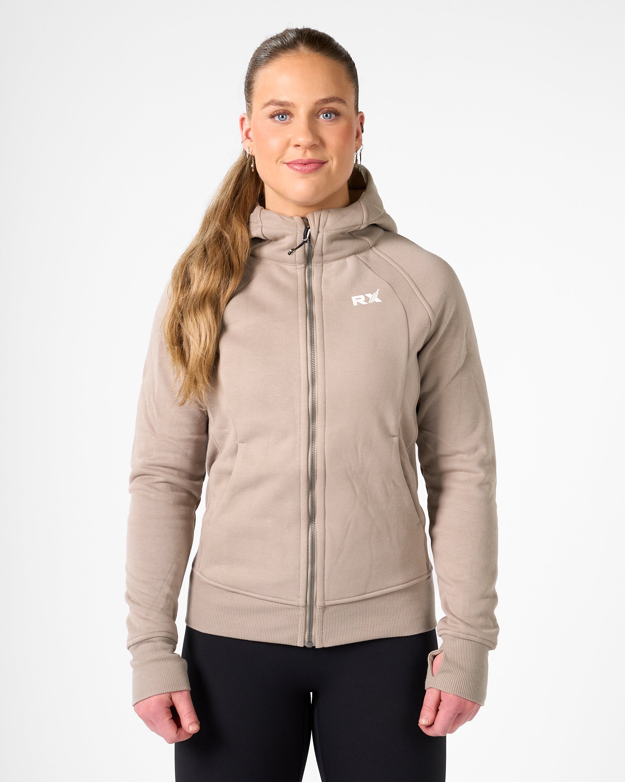 Karen Zip Hoodie Earthy Gray