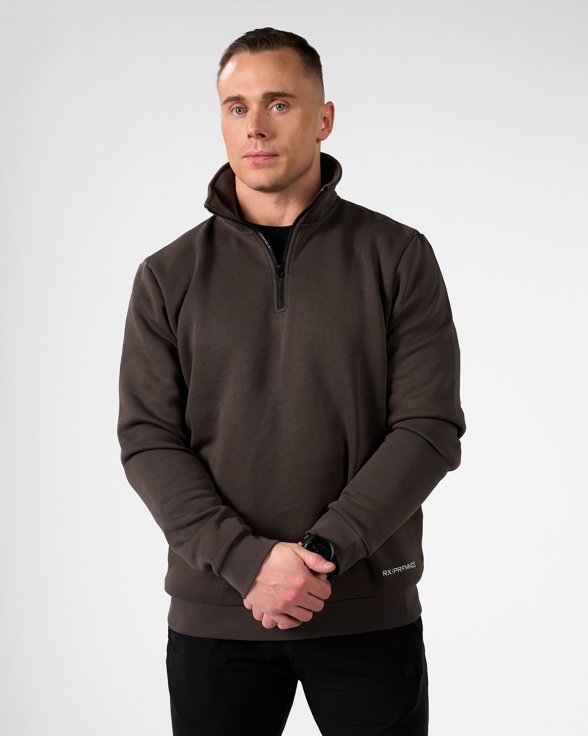 Essential Halfzip Sweater Terra Brown