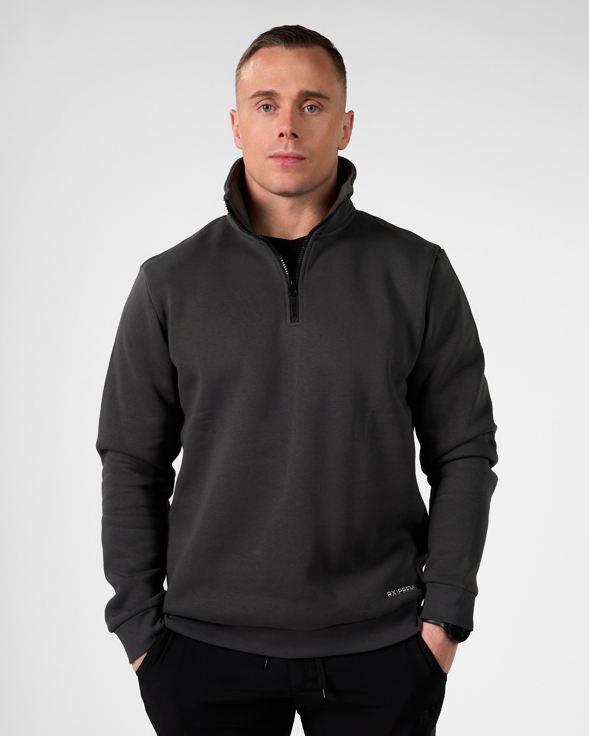 Essential Halfzip Sweater Umbra Grey