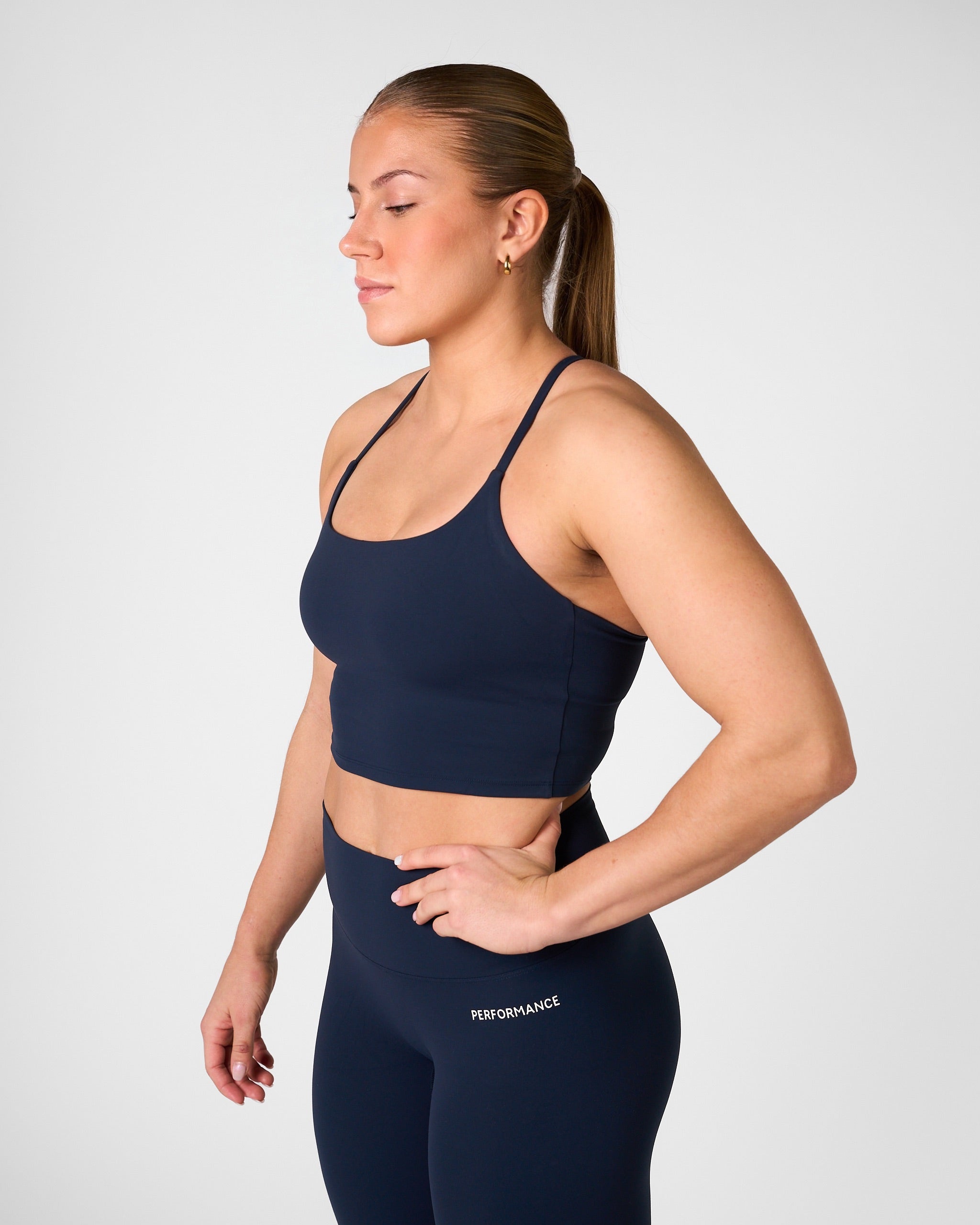 Isabel Crop Top Deep Blue