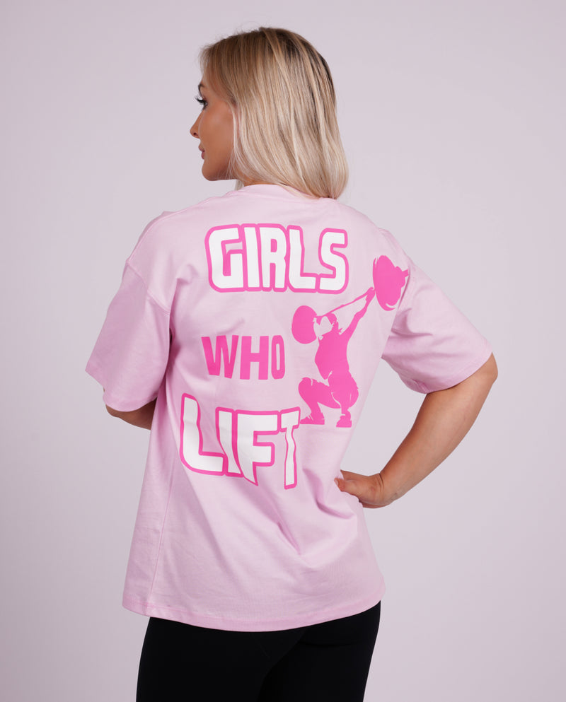 Girls Who Lift Oversize Pink