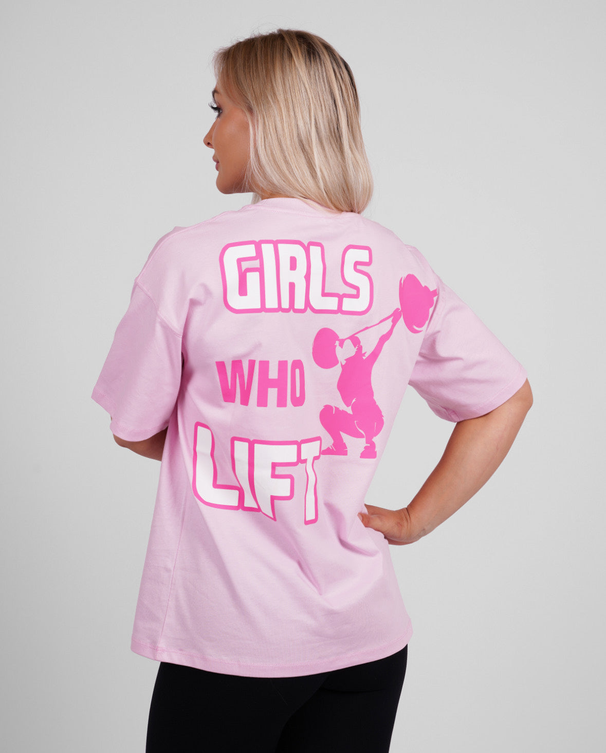 Girls Who Lift Oversize Pink