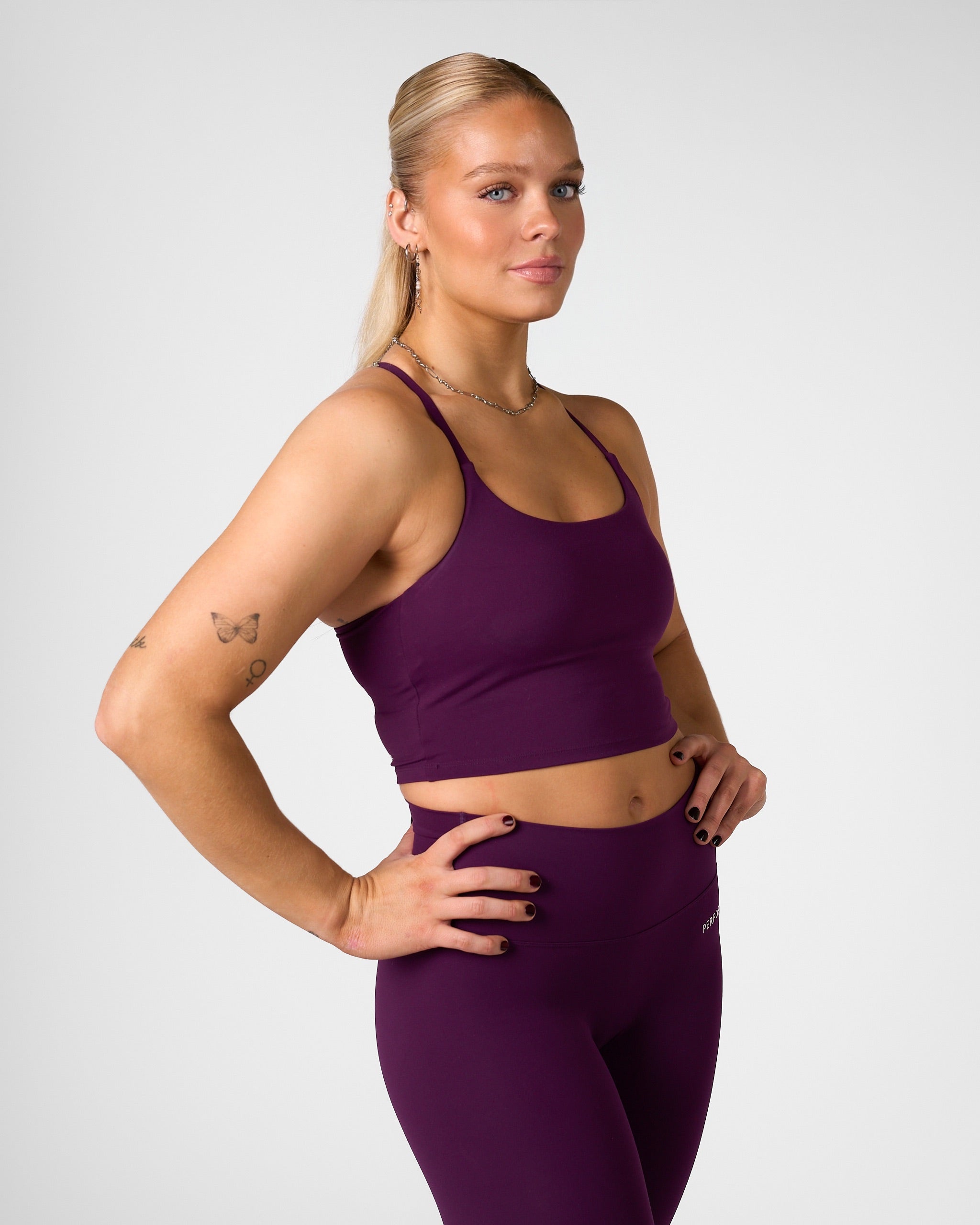 Isabel Crop Top Deep Plum