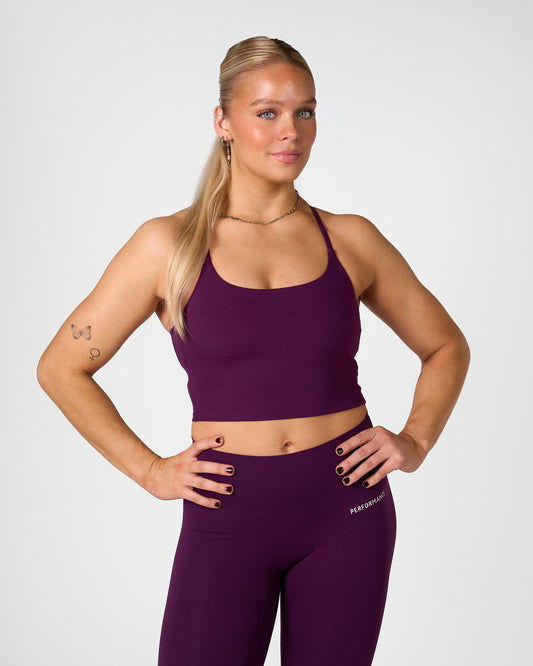 Isabel Crop Top Deep Plum