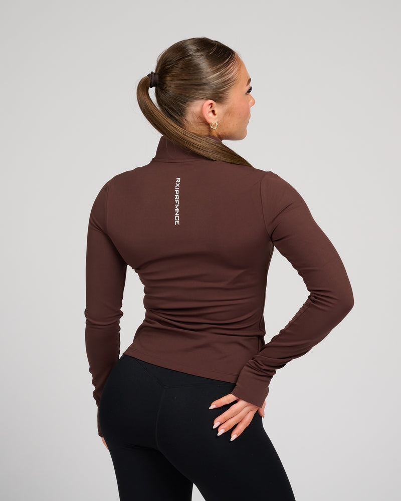 Helen Zip Longsleeve Brown