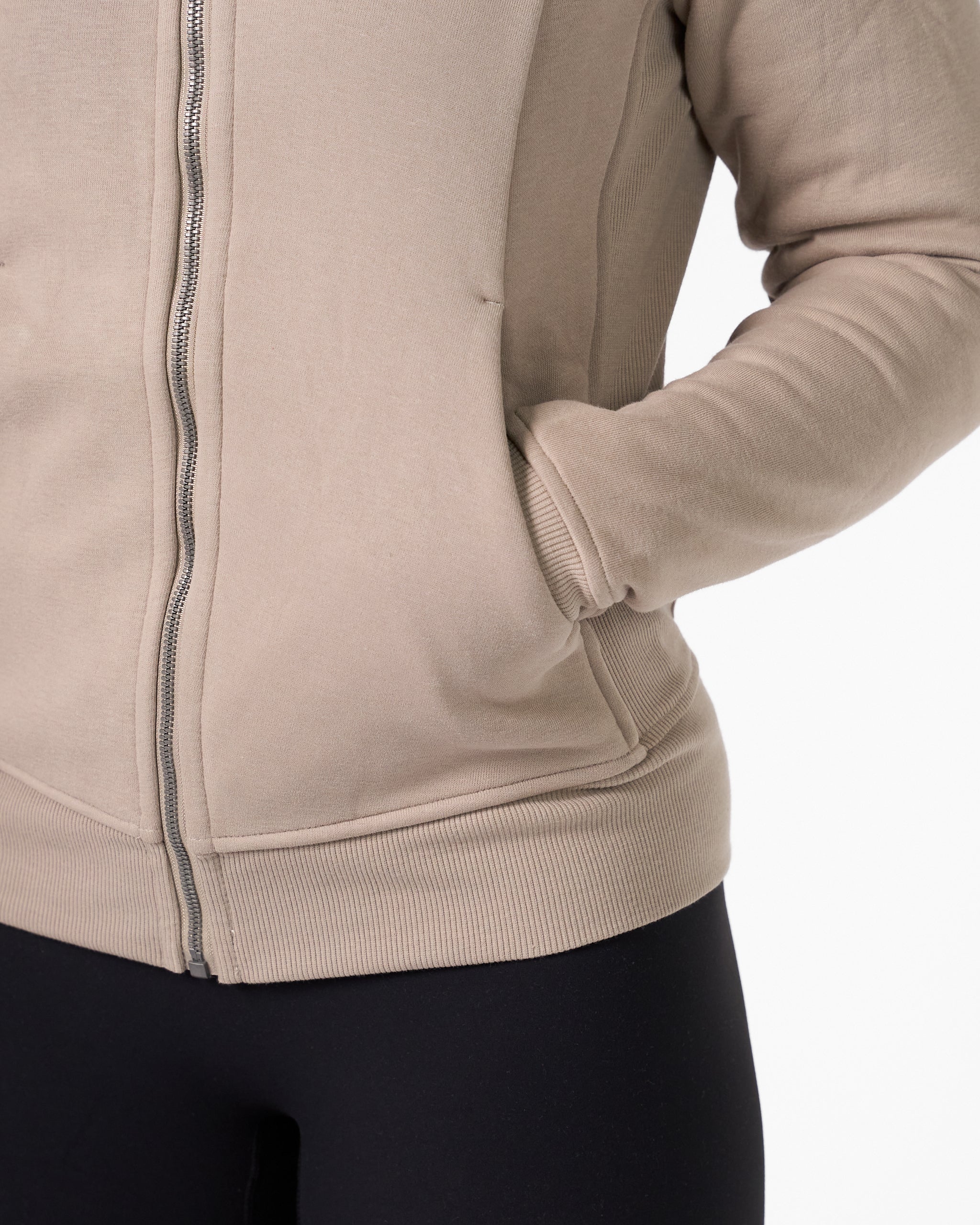 Karen Zip Hoodie Earthy Gray