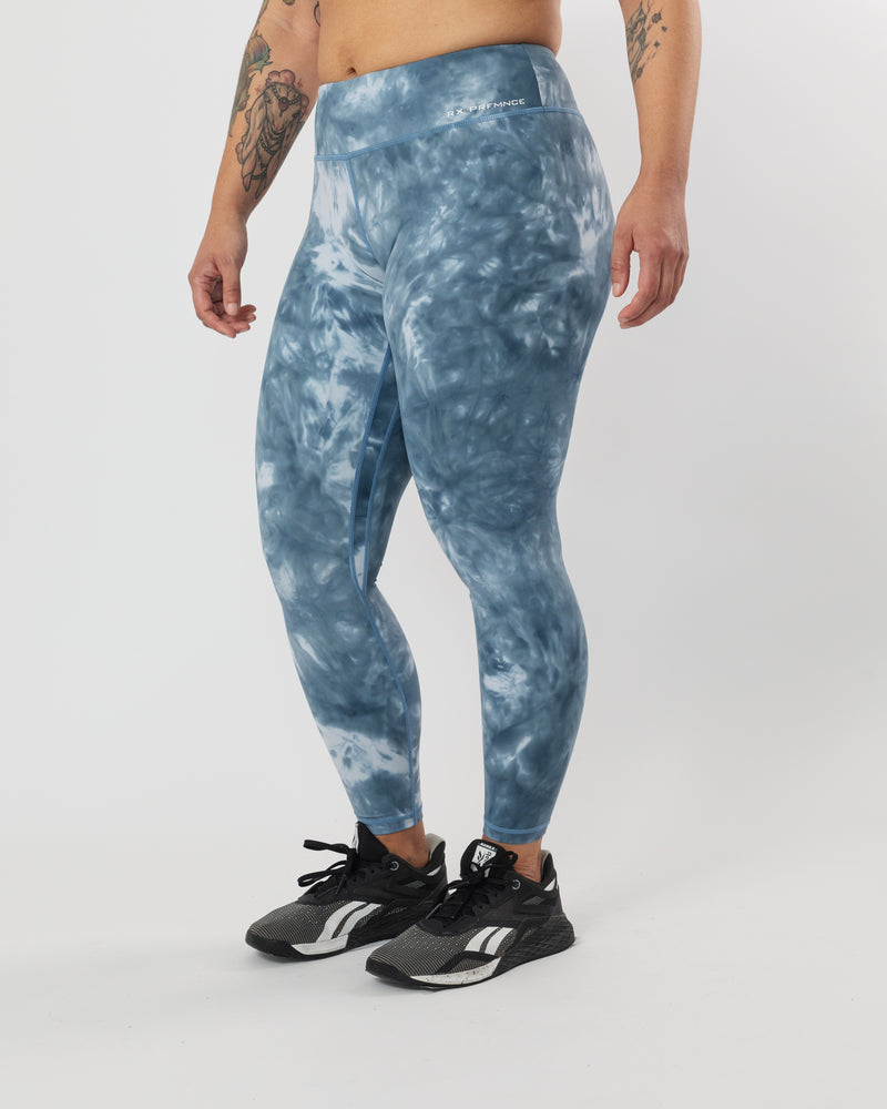 Performance Tights Marble Blue 7/8